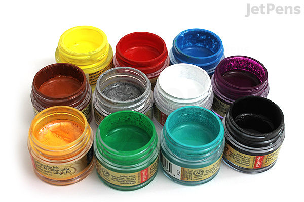 Red Speed Ink Speedball Scarlet Red Calligraphy Ink - Pigmented Acrylic - 0.4 oz ...