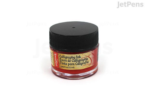 Red Speed Ink Speedball Scarlet Red Calligraphy Ink - Pigmented Acrylic - 0.4 oz ...
