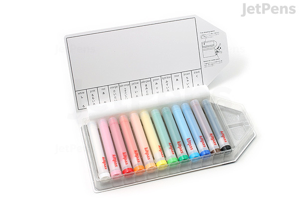 rikagaku kitpas wet erase crayon holder 12 color set jetpens com