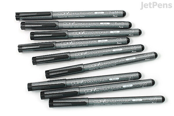 Copic 9 Pen Multiliner Set Black