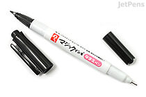 Teranishi Magic Ink Name Marker - Double-Sided - Extra Fine / Fine - Black - TERANISHI MNTP-T1