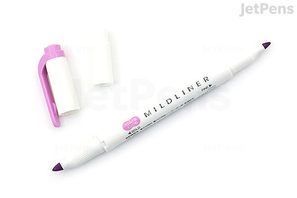 Zebra Mildliner Double Ended Highlighter Pen Mild Violet