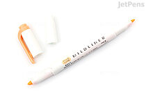 Zebra Mildliner Double-Sided Highlighter - Fine / Bold - Mild Orange - ZEBRA WKT7-MOR