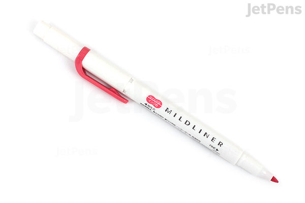 Zebra Mildliner Double-Sided Highlighter Fine Bold Mild Red