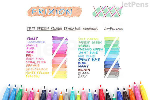 Onzin kanaal Negen Pilot FriXion Colors Erasable Marker - 24 Color Bundle | JetPens