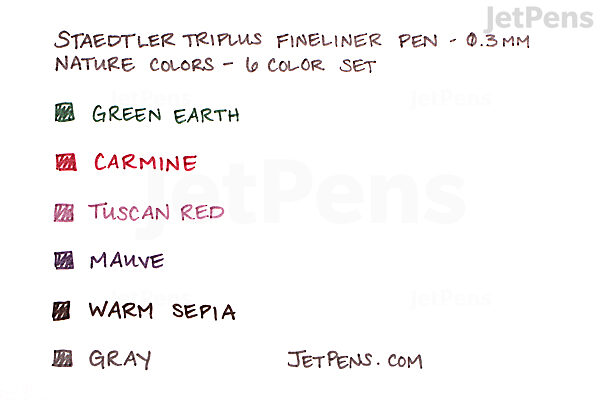 Colors Review: Staedtler Triplus Fineliner, Porous Point, 6-Color Set – Pens  and Junk