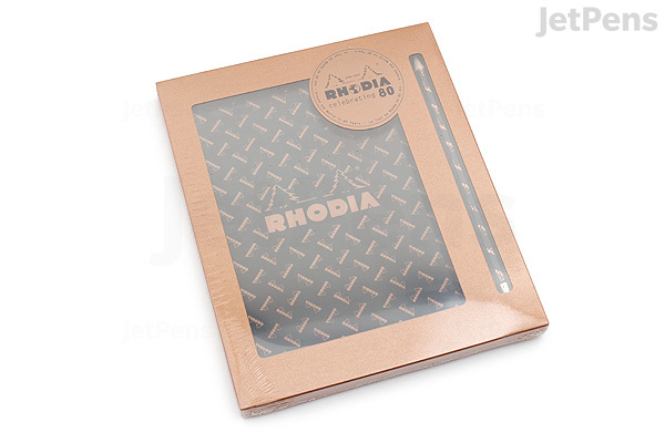 rhodia 80th anniversary gift set no 80 pad pencil a5