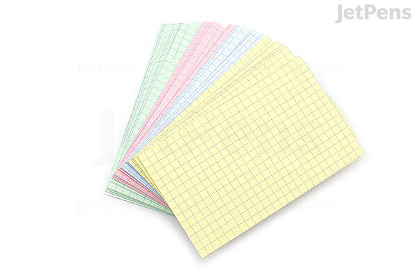 Exacompta Record Index Cards - 3 x 5 - Graph - 100 Cards