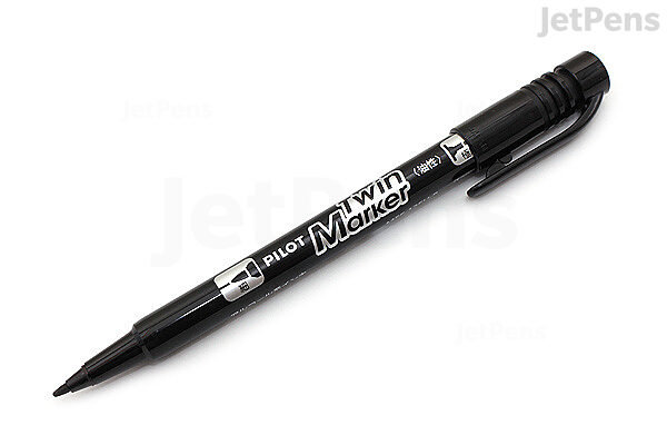 Double-Side Marker Pens Black Felt Tip Pens, Dual Tip Permanent