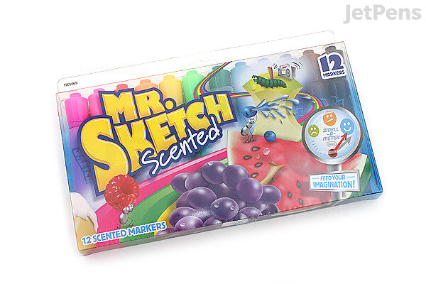 Mr. Sketch Scented Water Based Markers, Chisel, Assorted Colors, 12/Pack  (1905069)