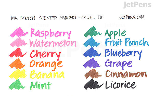 Mr. Sketch Scented Markers, Chisel Tip, 12ct - Multicolor