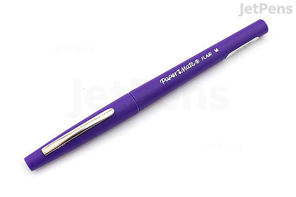 Papermate Flair Felt Tip Pen - Purple Custom Engraved 