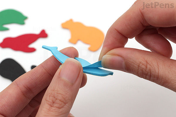 Fishbone Sticky Notes Midori Point & Writing Marker Die-Cut Sticky Notes - Aquarium | JetPens