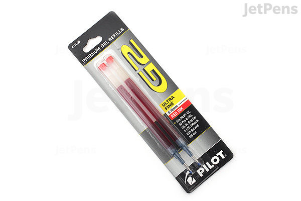Pilot G2 Gel Pen Refill mm Red Pack of JetPens
