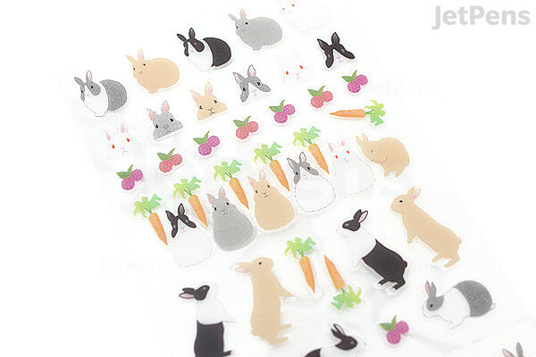 Midori Rabbit Letter Set with Stickers- set of 4 — Two Hands Paperie