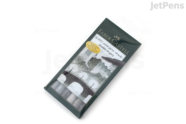 Faber Castell Pitt Artist Pen B Brush India Ink Shades Of Grey