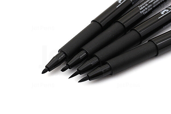 Faber-Castell : Pitt : Artists Brush Pen : Set of 4 : Black (B,SB,SC,1.5)
