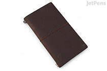TRAVELER'S COMPANY TRAVELER'S notebook Starter Kit - Regular Size - Brown Leather - TRAVELER'S 13715006