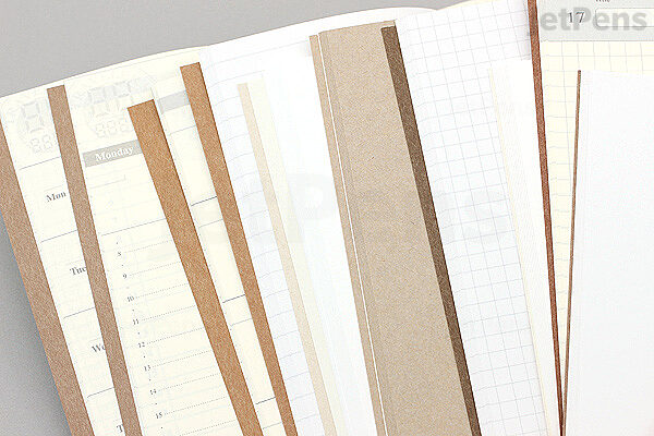 TRAVELER'S COMPANY TRAVELER'S notebook Pan Am Refill - Globe - Regular Size - Blank - 64 Pages - MIDORI 14355006