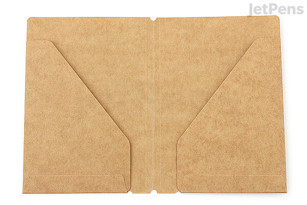 Kraft paper folder for Traveler's Notebook, Regular size, Folder insert,  Card holder, Midori accessories, Midori insert