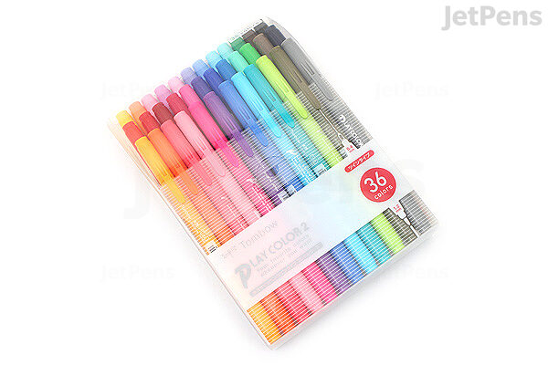 36 Colors Acrylic Paint Pens, Dual Tip Pens With Medium Brush Tip