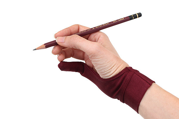SmudgeGuard SG1 1-Finger Glove - Rich Burgundy - Extra Small - JetPens.com