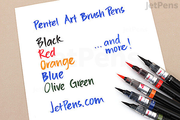 Pentel Brush Pen Artist Watercolor Soft Brush Tip Art Marker Pens for –  AOOKMIYA