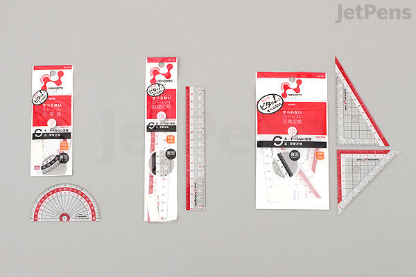 Sonic Nano Pita Non-Slip Reversible Triangle Rulers - 10 cm | JetPens
