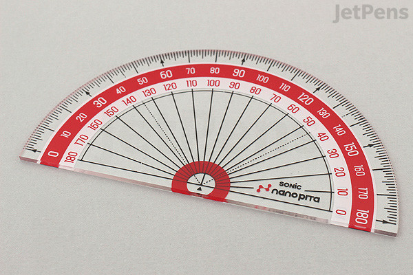 Sonic Nano Pita Non-Slip Reversible Protractor - 9 cm | JetPens