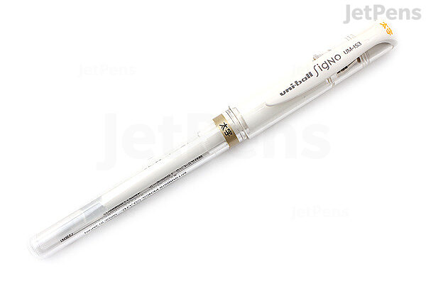 10 X UNI-BALL SIGNO Impact White Gel Pen Pigment Ink 1.0mm One Box 