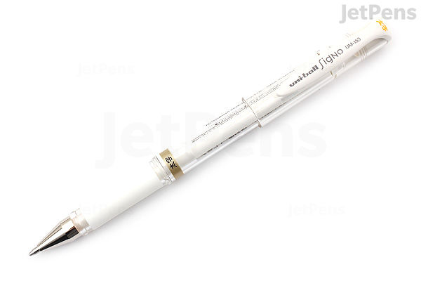 Uni-ball Signo Broad UM-153 Gel Pen White Ink 10 Pen Bundle