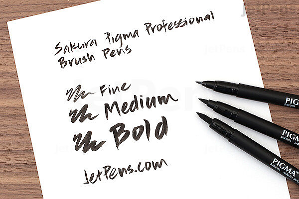 zakdoek gebonden Zenuwinzinking Sakura Pigma Professional Brush Pen - Medium - Black | JetPens