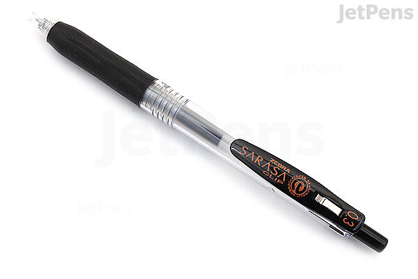 Zebra Sarasa Push Clip Gel Pen 0.3 mm - Black - Artillery Philippines