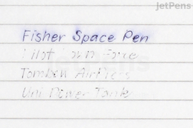 The Fisher Space Pen was able to write on oiled paper.