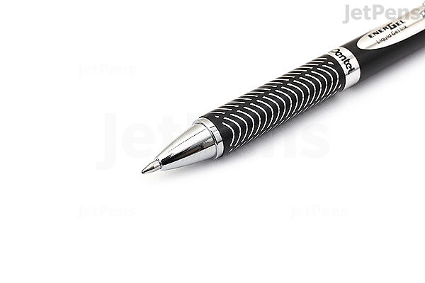  Pentel EnerGel Alloy Gel Pen - 0.7 mm - Black Ink - Black Body
