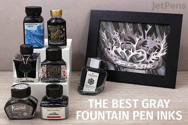 Gray Fountain Pen Ink Comparison