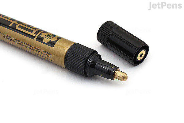 Sakura Pen Touch Calligrapher Pen - Medium Point, 5 mm, Metallic Gold