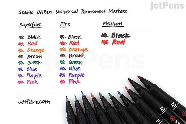 Stabilo Permanent Superfine Oh Pen Set, 4-Color