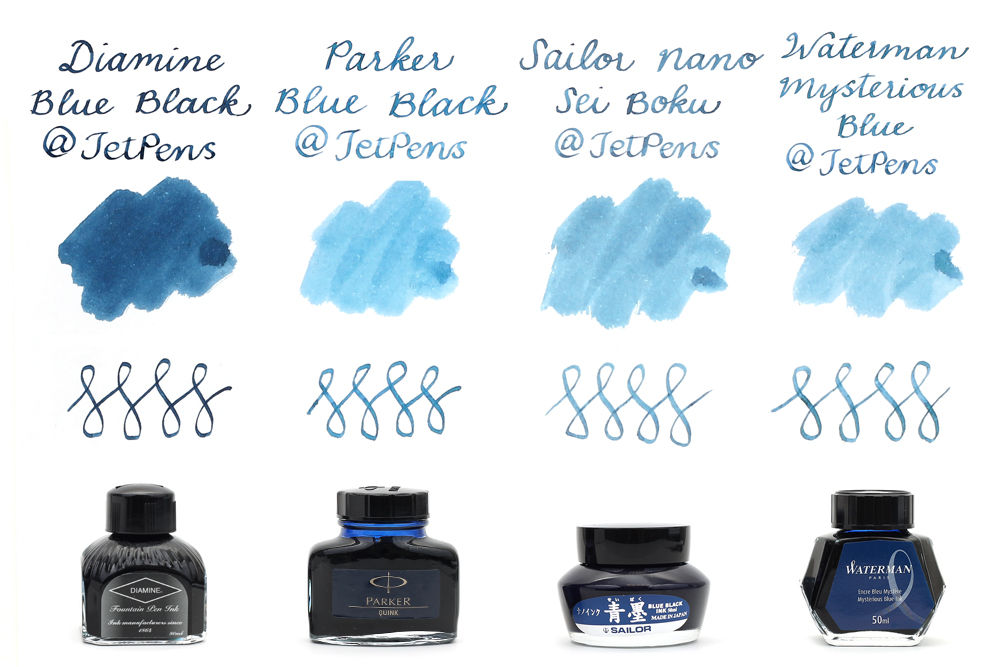 Blue Fountain Pen Ink Comparison at Jill Farris blog