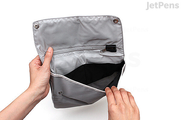 Kokuyo Bizrack Bag in Bag - 2 Way Pouch - A5 - Silver Gray | JetPens