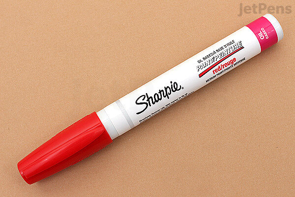  Sharpie Oil-Based Paint Marker, Medium Point, Red Ink