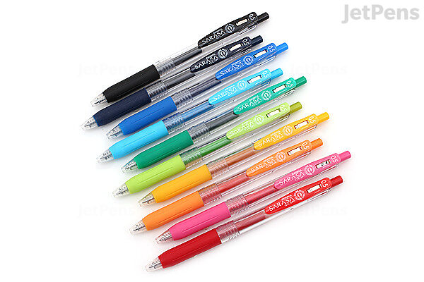 Zebra Sarasa Push Clip Gel Pens- Milk Colors Set of 8