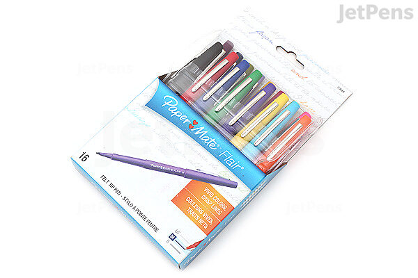 New Paper Mate Flair FELT TIP Pens - Journaling Pack, Set of 12 Ultra Fine  / Med