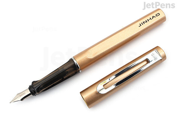 Jinhao 599 Metal Fountain Pen Gold Medium Nib JetPens
