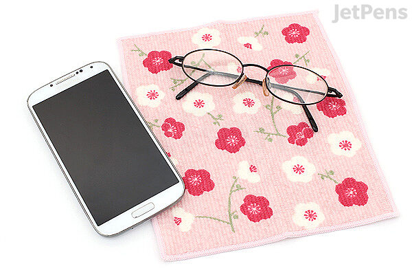 Microfiber Cleaning Cloth with Glasses Pattern in Pouch 