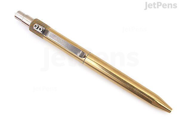 schotel Expliciet streepje Karas Kustoms Retrakt V2 Pen - Brass - 0.5 mm - Black Ink | JetPens
