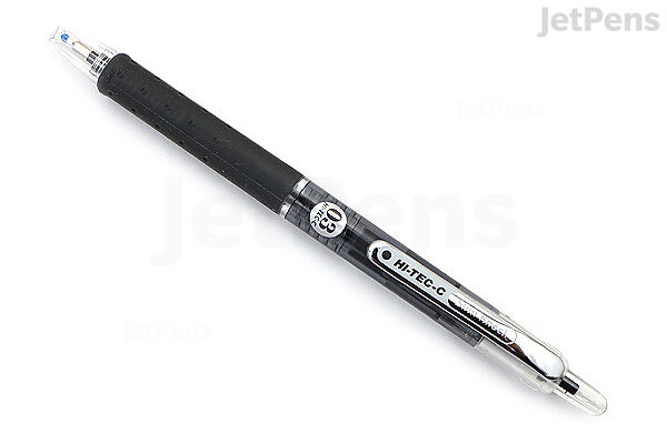 3 x Pilot Hi-Tec-C Slim Knock 0.3mm Retractable Rollerball Gel Pen