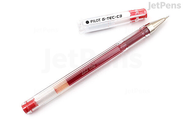 Pilot G-Tec-C Gel Pen in Red - Ultra Fine Point - Goldspot Pens
