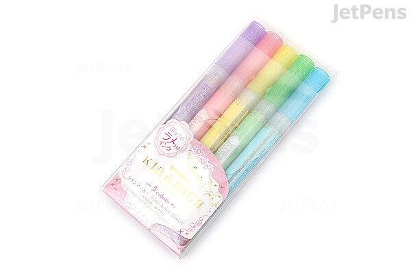 Zebra Glitter Highlighter 5 Colors Japanese Import Kawaii 