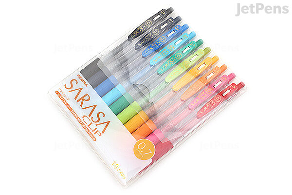 Zebra Sarasa Clip Gel Pen - 0.7 mm - 10 Color Set - ZEBRA JJB15-10CA